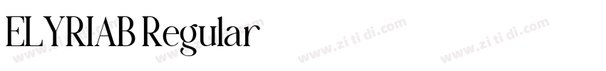 ELYRIAB Regular字体转换 ELYRIAB Regular字体转换